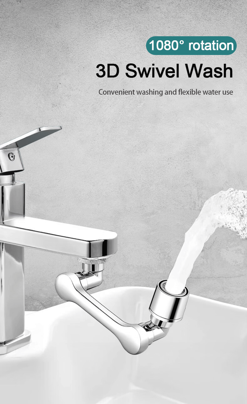 1080° Universal Rotation Faucet Extender Dual Mode Sprayer