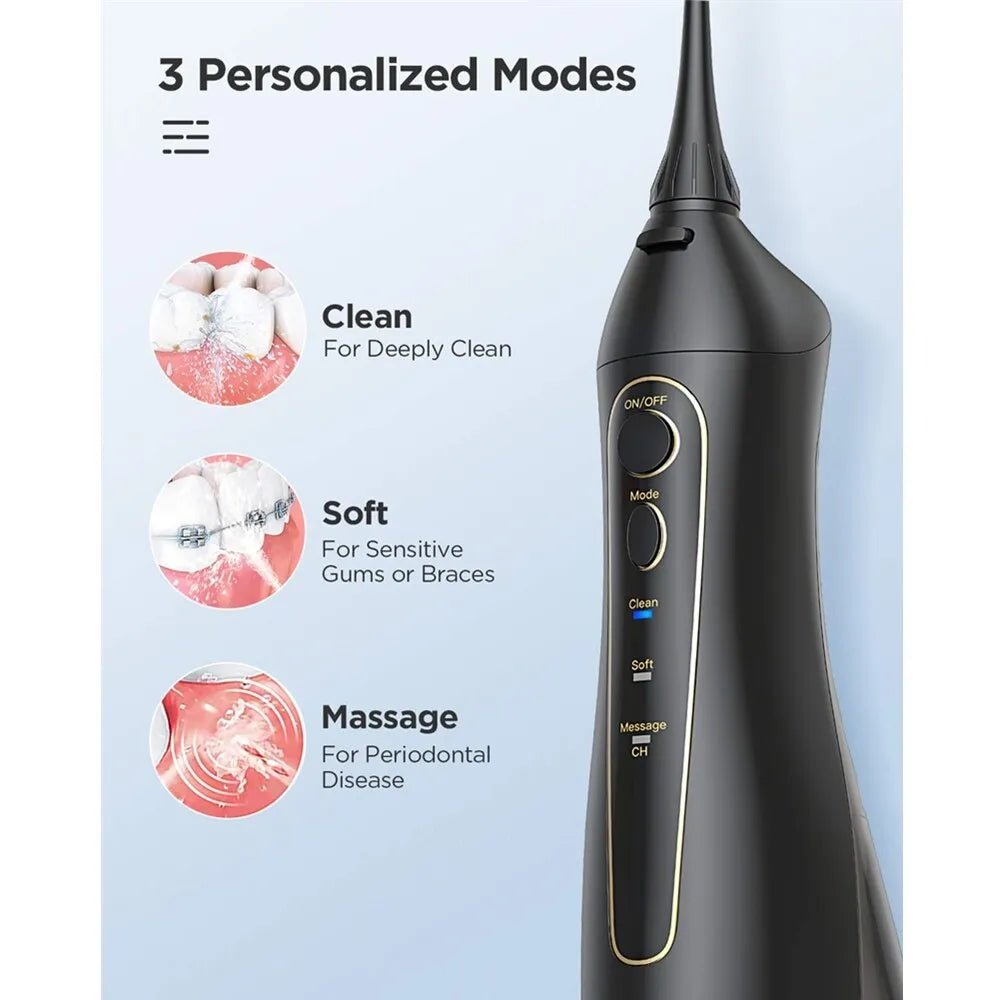 Invention of human - Fairywill Water Flossers Oral Irrigator Rechargeable Portable Dental 3 Modes