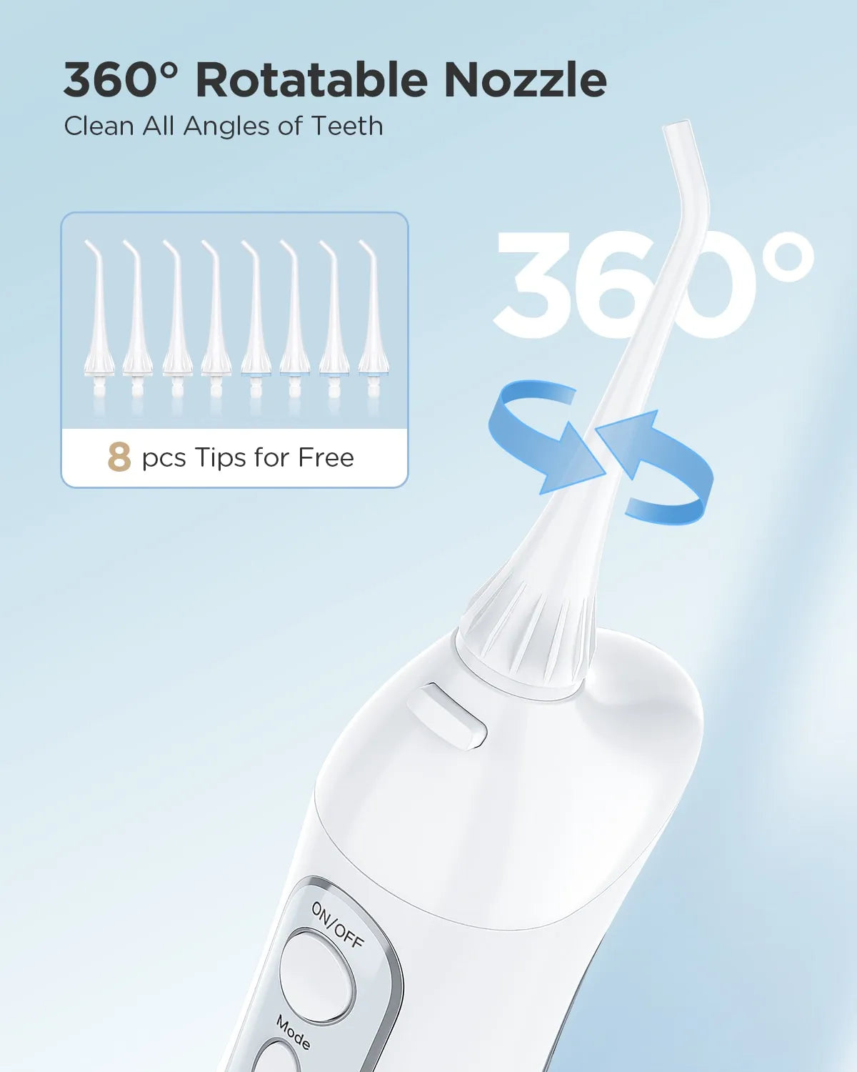 Invention of human - Fairywill Water Flossers Oral Irrigator Rechargeable Portable Dental 3 Modes